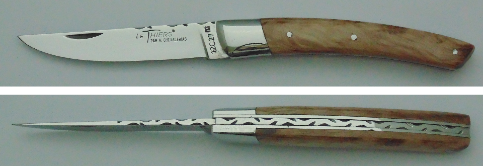 Couteau le Thiers chêne vert 12cm  21213-06 Coutellerie Chevalerias Thiers