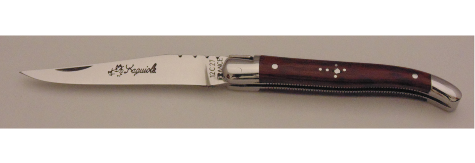 Couteau le Laguiole amourette 10cm 2 mitres inox 11014-13 Coutellerie Chevalerias Thiers