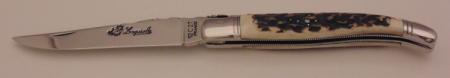 Couteau le Laguiole bois de cerf 11cm 2 mitres inox 11114-15 Coutellerie Chevalerias Thiers