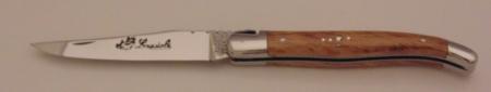 Couteau le Laguiole chêne vert 9cm 2 mitres inox 10914-06 Coutellerie Chevalerias Thiers