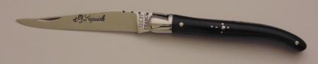 Couteau le Laguiole ébène 9cm 1 mitre inox 10913-07 Coutellerie Chevalerias Thiers