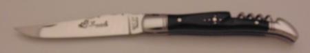 Couteau le Laguiole croute de buffle 2 pièces tire bouchon 2 mitres inox 11124-21(11cm) 11224-21(12cm) Coutellerie Chevalerias Thiers