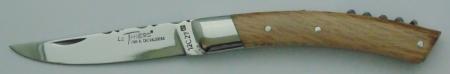 Couteau le Thiers chêne vert 11cm tire-bouchon 1 mitre 21123-06 Coutellerie Chevalerias Thiers