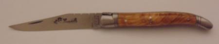 Couteau le Laguiole olivier 12cm 2 mitres inox 11214-11 Coutellerie Chevalerias Thiers