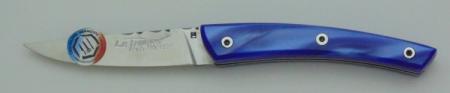 Couteau le Thiers plexi bleu 9cm  20918-53 Coutellerie Chevalerias Thiers