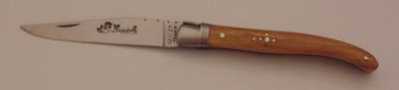 Couteau le Laguiole olivier 12cm 1 mitre inox 11213-11 Coutellerie Chevalerias Thiers