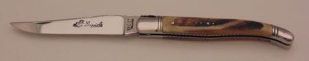 Couteau le Laguiole belier 11cm 2 mitres inox 11114-22 Coutellerie Chevalerias Thiers