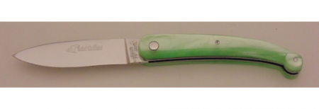 Couteau le Saint Guilhem plexi vert 50110-51(9cm) 50210-51(11cm) Coutellerie Chevalerias Thiers